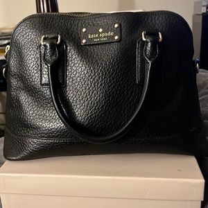 Kate Spade Black leather medium size pocketbook.